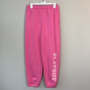 Playboy pink sweatpants women size small
